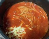 トマトジュースでスープパスタ作り方5写真