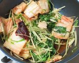 時短簡単水菜とキムチの干し豆腐炒め中華風作り方6写真