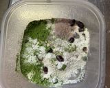 抹茶と小豆の蒸しパン作り方2写真