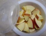 レンジで煮りんご　ノンシュガー作り方1写真