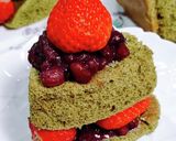 あんこといちごの抹茶パンケーキ作り方2写真
