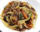 牛バラ肉の甘辛野菜炒め作り方8写真