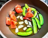 絹さやとフレッシュトマトのパスタ作り方1写真