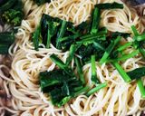 のらぼう葉と舞茸のパスタ♪作り方5写真