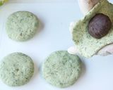 【vegan】発酵なし米粉よもぎあんぱん作り方6写真
