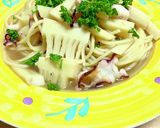 たけのことパセリのスープスパゲッティ作り方13写真