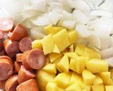 野菜ジュースで作る具沢山コンソメスープ作り方1写真