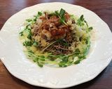 大根おろしとなめ茸の見た目洋風お蕎麦作り方4写真