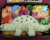 ステゴサウルス弁当☆恐竜キャラ弁作り方7写真