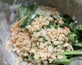 揚げ玉とほうれん草のかき揚げそば作り方2写真