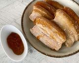 レンチン♪小松菜と三枚肉丼作り方3写真