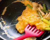 ホタテ缶とふわふわ卵のバター醤油丼作り方5写真