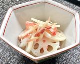 いい香り♪蓮根と茗荷・カニカマの酢の物作り方9写真