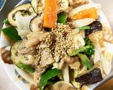 簡単きな粉梅マリネ味豚こま大根青椒肉絲風作り方17写真