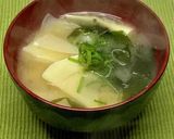 夫の好きな竹の子のお味噌汁作り方16写真