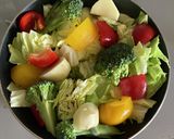 キャベツ・お好み野菜のフライパン蒸し☆作り方2写真