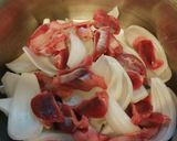 新玉ねぎと砂ずりの簡単炒め作り方3写真
