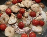 アクアパッツァ　鯛のあら・エビ作り方1写真