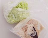 レンジ4分。ふんわりとろけるお好み焼き作り方3写真