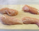 鶏ササミでお値打ちピリ辛✨鶏天作り方1写真