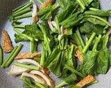 ほうれん草とのどぐろ竹輪の塩麹炒め作り方2写真