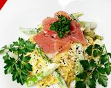 生ハムとアスパラのクリームチーズパスタ作り方6写真