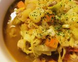 鶏肉＆根菜のミネストローネ風たべるスープ作り方4写真