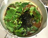 三つ葉豆腐ワカメの赤だし♪作り方5写真