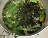 三つ葉豆腐ワカメの赤だし♪作り方7写真