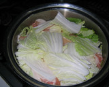 我が家の定番♪簡単蒸し豚白菜鍋♪作り方2写真