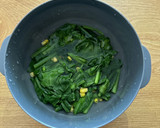 ほうれん草とたまごのめんつゆ胡麻マヨ♩作り方2写真