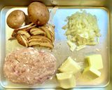 簡単おうちで松屋ホワイトソースハンバーグ作り方1写真