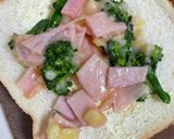 今朝の4w1hサンド「ハムブロッコリー」作り方3写真