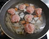 鶏団子の味噌スープ作り方4写真