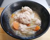 鶏団子の味噌スープ作り方6写真