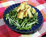 カリカリチーズ油揚げと水菜の中華サラダ作り方8写真