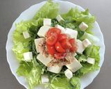 高タンパク☆豆腐とツナの梅ドレサラダ。作り方5写真