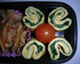 キャラ弁に❤ﾊｰﾄの卵焼き作り方5写真
