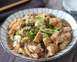 鶏肉とちぎり絹揚げの和風とろみ煮作り方5写真