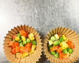 お弁当に♪ミックスベジタブルチーズ焼き作り方1写真