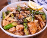 鶏もも肉とアスパラの和風バター醬油炒め作り方6写真