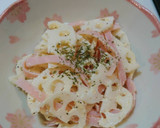 簡単！美味しい♪れんこんとハムのマヨチー作り方3写真