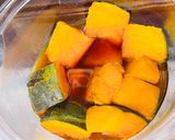冷凍かぼちゃのﾚﾝﾁﾝ煮物作り方5写真