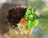 豆苗、ひじき、みょうがの梅和え作り方3写真