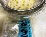 辛子蓮根ならぬ　きなこ辛子蓮根チョコ作り方1写真