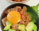押し麦の漬けまぐろアボカド丼♡作り方4写真
