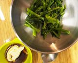 【簡単4分】かき菜のめんマヨ和え作り方3写真