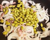 ベーコンと青豆のパスタ作り方7写真