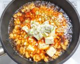 鶏ひき肉でサッパリ麻婆豆腐うどん作り方5写真