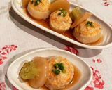 とろ〜りあんが優しい♡カブの肉詰め煮♪作り方4写真